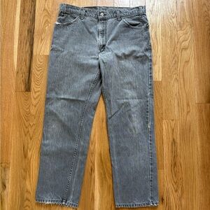 Levi’s 506 Vintage 80s Red Tab Grey Stonewash Denim Jeans Made In USA 36x28